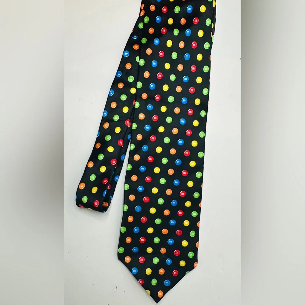 Men’s Colorful Vintage Silk M&M’s Novelty Tie Necktie